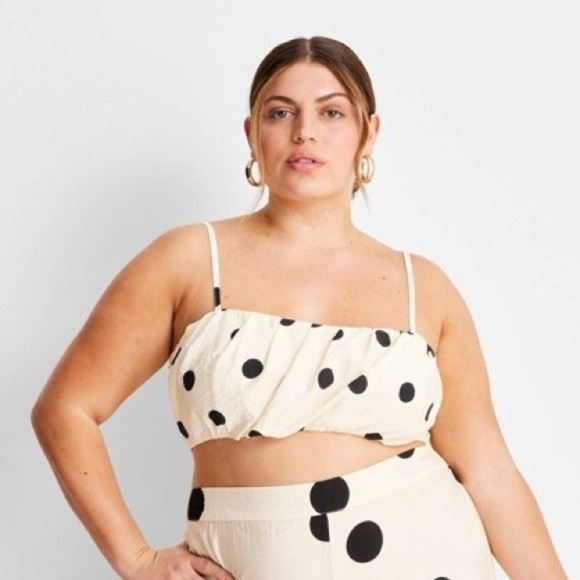 Future Collective Tops - Future Collective Polka Dot Crop
